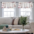 thumbnail image 4 of LALILO Kitchen Curtain Valance Watercolor Boho Chic Rod Pocket Window Curtain 52"x 18" Set of 2, 4 of 7
