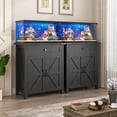 thumbnail image 4 of Casendy 20 Gallon Aquarium Stand With Charging Station, Farmhouse Fish Tank Stand, Reptile and Terrarium Stand with Drawer and Cabinet Storage, Black, 4 of 9