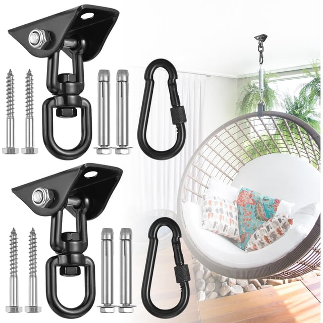 Kit de Colgadura para Hamaca JACNITAD con Rotación 360° y Capacidad de 544 kg - Paquete de 2
