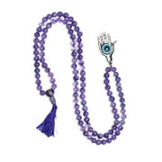 Mogul Meditation Evil Eye Buddhist Yoga Beads Pendant Necklace