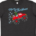thumbnail image 4 of Inktastic Merry Christmas Santa Drives a Monster Truck Youth T-Shirt, 4 of 5