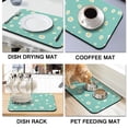 thumbnail image 4 of Washable Rubber Daisy Cute Floral Dish Drying Mats for Kitchen Counter Home Large Coffee Bar Pad Accessories and Decor for Utensils Stemware 18''x24'', 4 of 7