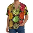 thumbnail image 3 of Balery Spices And Herbs Men's Casual Button Down Shirt Short Sleeve Textured Summer Cuban Beach Shirts-X-Large, 3 of 7