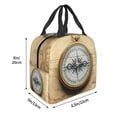 thumbnail image 3 of Sikiie Magnetic Old Compass On World Map Lunch Bag for Women & Men Adult Insulated Lunch Box, Food Lunch Containers Lunch Tote Bags for Work, Travel, Outdoor, 3 of 8