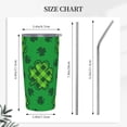 thumbnail image 5 of Kll St Patrick'S Day5 Stainless Steel Vacuum Insulated Coffee Cup 20 Oz Insulated Travel Mug Water Cup With Leak-Proof Straw Lid & Flip Lid,1 Metal Straws,1 Cleaning Brush, 5 of 8