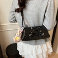 thumbnail image 3 of Bolso de mano de alta calidad con textura de moda para mujer, bolso de hombro sencillo con lazo versátil, tendencia coreana 2025, 3 of 5