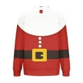 thumbnail image 5 of Feancey Mens Christmas Crewneck Sweatshirt Holiday Casual Long Sleeve Pullover Funny Santa Claus Print Sweatshirts Novelty Xmas Gifts for Men Red L, 5 of 5