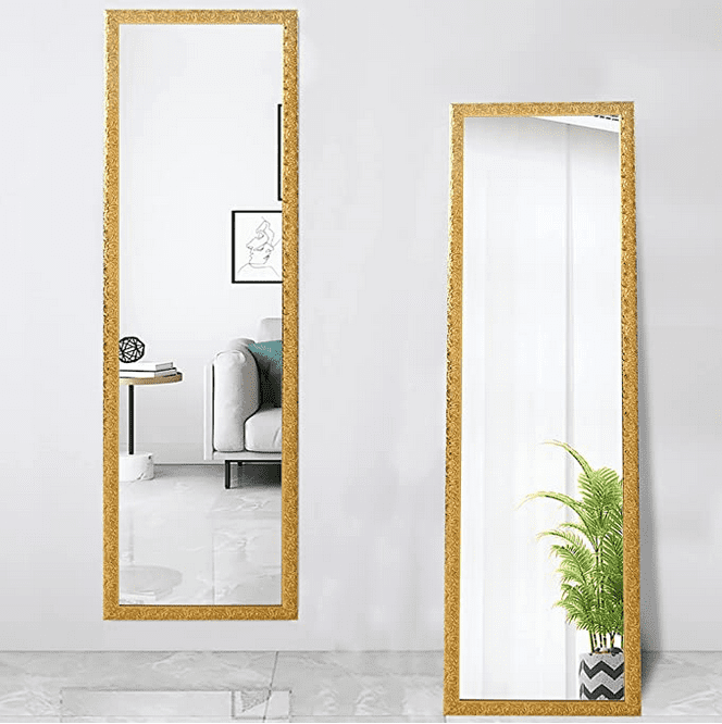 Full Length Mirror, Door Hanging Mirror Wall Mirror with Rectangular Float Framed Explosion