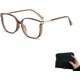 thumbnail image 3 of Beautyfeii Gafas de lectura anti-Blu-Ray HD con montura grande a la moda para mujer, gafas ligeras anti-azules para presbicia, 3 of 5
