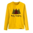 thumbnail image 4 of Christmas Long Sleeve Shirts for Women Funny Xmas Gifts Christmas Tree Print Sweatshirt Holiday Graphic Shirts Blouse Womens Clothing Cheap, 4 of 6