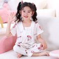 thumbnail image 1 of Sanrios Bubble Kid pijamas Kawaii con chicas de Anime cuello cuadrado mangas cortas lindo MyMelody Kuromi Cinnamoroll conjuntos de ropa de descanso de dibujos animados, 1 of 4