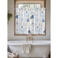 thumbnail image 7 of Tier Curtains 45 Inches Long, Navy Blue Coastal Window Treatment Curtain Drapes, Nautical Summer Beach Coral Sea Turtle Window Half Privacy Curtains for Bedroom Bathroom, 42"x45", 2 Panels, 7 of 7