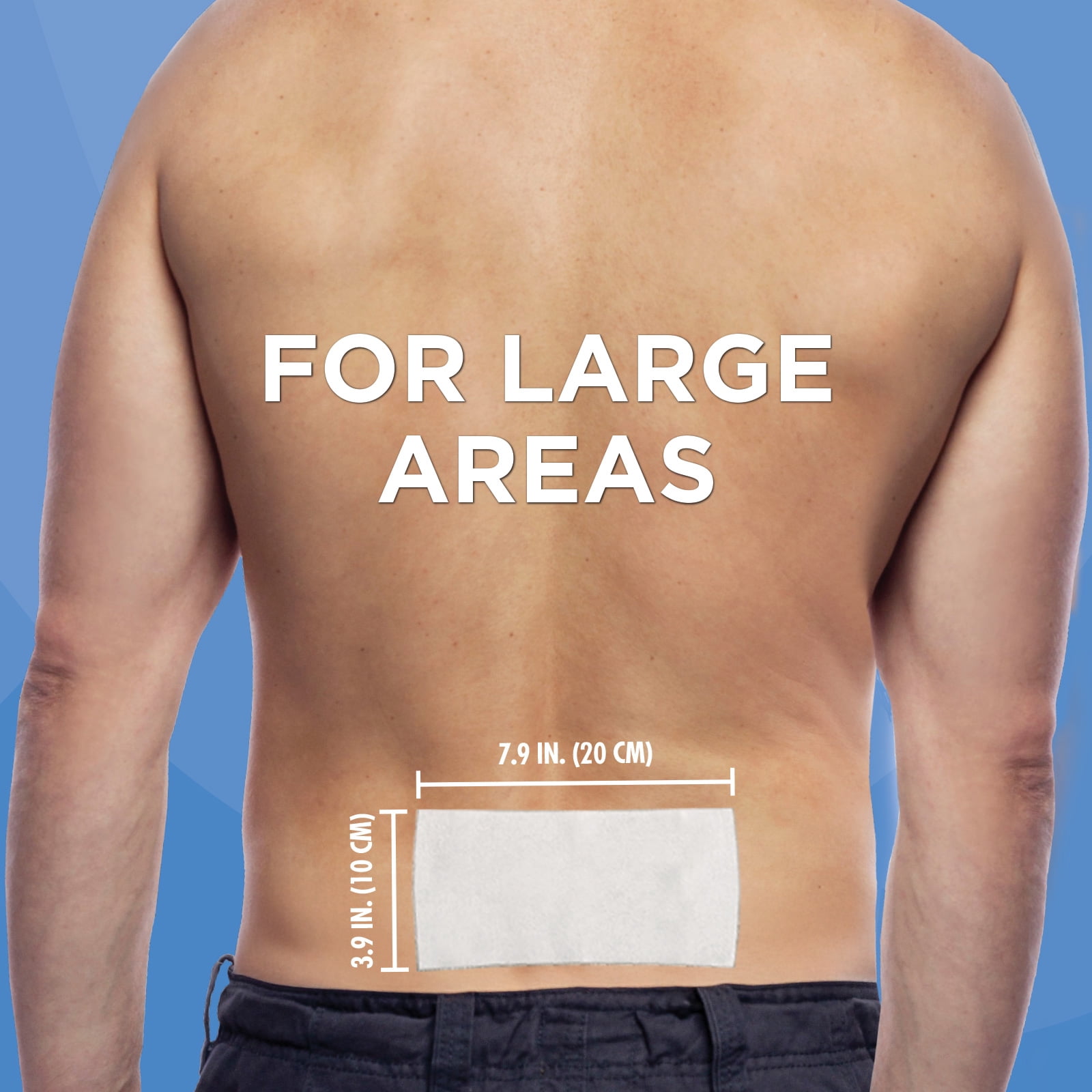 HealthWise Menthol Pain Relief Patch | 5% Menthol | Size 3.9” x 7.9” | 12-Count | Paraben-free | Soothes Minor Aches and Pains | Focused Relief