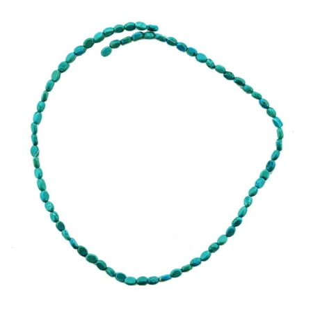 Triple Strand Turquoise Bead - Blue Turquoise 6x4x2mm Oval shape SemiFinished Bead Strand (16 Inch)
