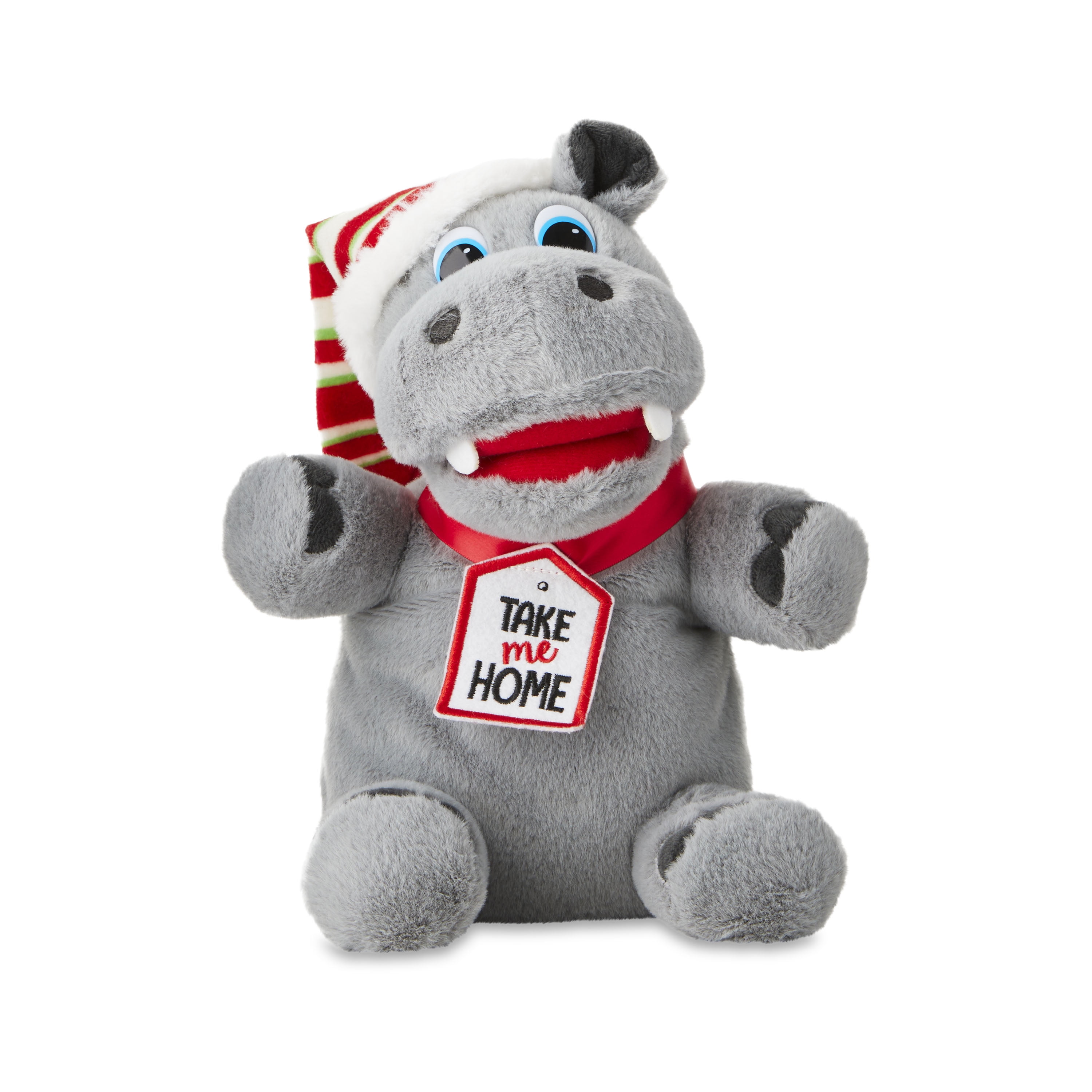 Plush hippopotamus christmas online