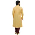 thumbnail image 5 of Atasi Men's Yellow Kurta Pyjama Set Long Cotton Tunic Shirt Ethnic Wear-XXX-Large, 5 of 6