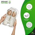 thumbnail image 4 of Clear Plastic Drawstring Bags, 9 x 12 Inches. Pack of 1000 2-Mil Polyethylene Travel Bag for Shoes. Clear Drawstring Bag with Strong Cotton Drawstrings. Waterproof Dust Bags for Shoes, 4 of 6