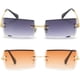 thumbnail image 2 of Gafas de sol rectangulares sin montura para mujer/hombre, gafas con montura de Metal ultraligeras, gafas cuadradas UV400 a la moda, Unisex Zhivalor  Lentes de Sol Unisex, 2 of 4