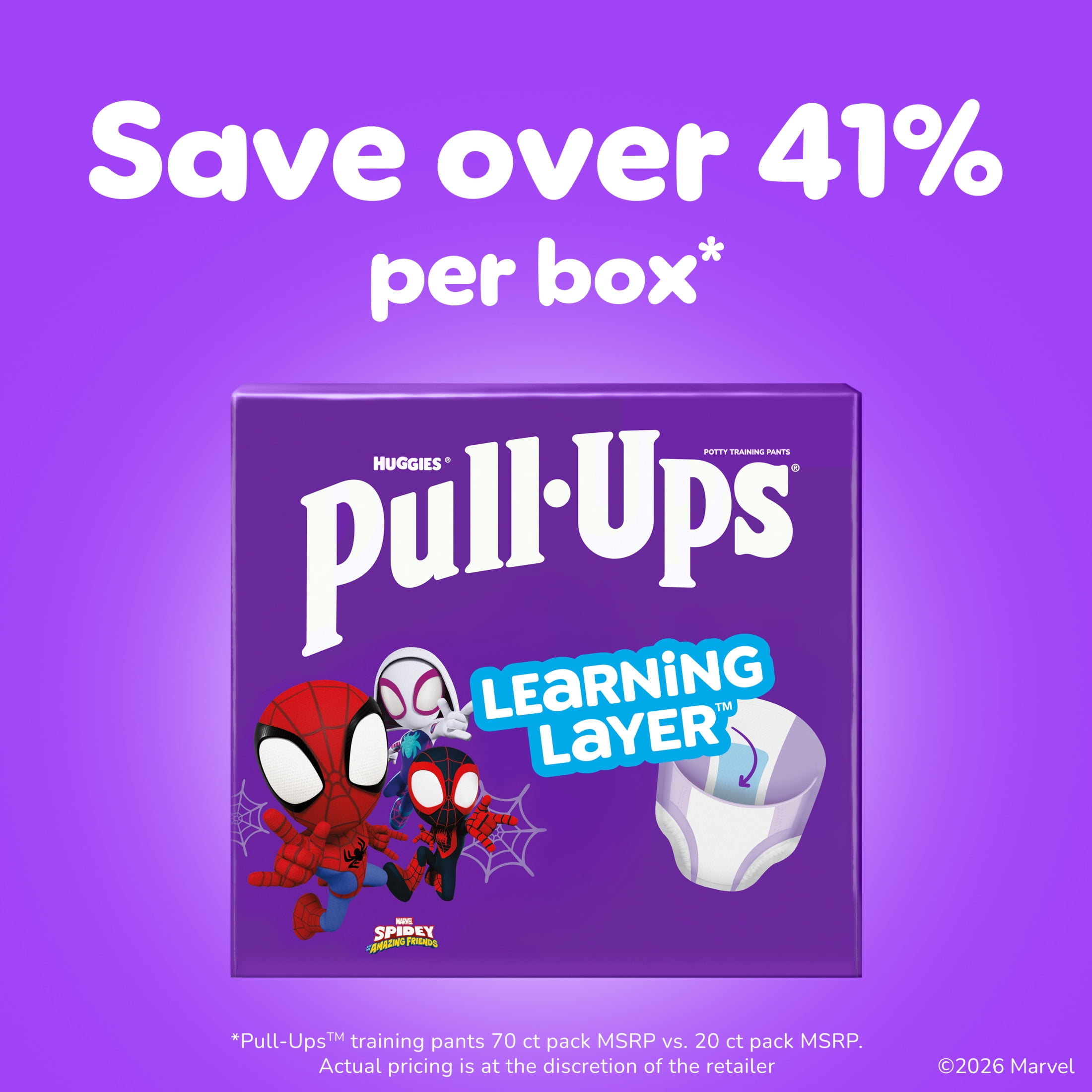 Pull-Ups Boys' Potty Training Pants, 3T-4T (32-40 lbs), 70 Count (Select for More)