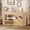 Oak, variant on Fluted Entryway Table with Shoe Cabinet & Charging Ports, 59" Wood Sofa Console Table Behind Couch, 2 Flip Drawers & Open Shelf Hallway Table for Living Room, Light Oak