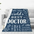 thumbnail image 2 of Doctor Gifts, Gifts for Doctors, Doctor Gifts for Women/Men, Best Doctor Ever Gifts, Doctor Appreciation Gifts, Retirement Gifts for Doctors, Funny Thank You Gift for Doctor Blanket 60” x 50”, 2 of 5