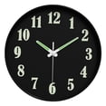thumbnail image 2 of Reloj que brilla en la oscuridad, silencioso, sin números ni manecillas luminosas, decorativo. Estilo F, 2 of 9