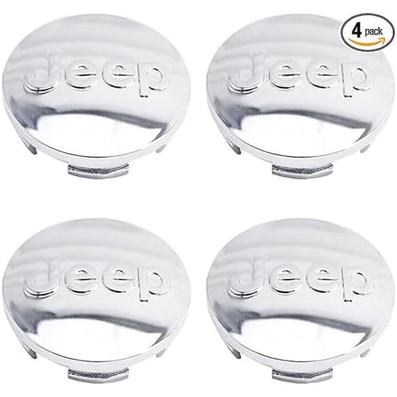 Jdmotive 2.52" Wheel Covers Silver fits Jeep Cars, 4 Pack