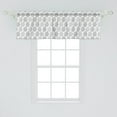 thumbnail image 2 of Ambesonne Leaves Window Valance, Vintage Inspired Greyscale Foliage Floral Composition Antique Illustration, Curtain Valance for Kitchen Bedroom Decor with Rod Pocket, 54" X 18", Grey White Pale Grey, 2 of 3