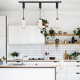 thumbnail image 3 of Kiven J-Type track lighting pendants Adjustable Height,3-Light Modern Plastic J track pendant lights,Decorative Track Lighting Fixture for Kitchen Island Hallway DZ0538, 3 of 7