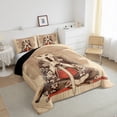 thumbnail image 3 of Manfei Japanese Ukiyoe Bedding Comforter Set,Cat Kitten Samurai Twin Comforter Sets,Cherry Blossom Bedding Set For Girls Boys,Microfiber Bedroom Decor Reversible,2 Pieces, 3 of 8