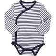 thumbnail image 2 of Preemie Clothes Baby Kimono Side Snap Onesie Boy Long Sleeve Bodysuit Premature, 2 of 5