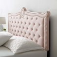 thumbnail image 4 of Modway Clara Performance Velvet Queen Platform Bed in Pink, 4 of 4