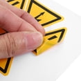 thumbnail image 3 of Minkissy 5Pcs Yellow PVC Warning Signs Sticker for Residential Homes 1.57X1.57X0.04In, 3 of 5