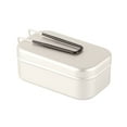 Aluminum Lunch Box Folding Handle Portable Stainless Steel Light Weight