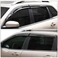 thumbnail image 3 of Ikon Motorsports Window Visors Compatible with 2014-2023 Jeep Cherokee KL Polycarbonate Side Window Vent Windshield Deflector Rain Guard W/ Chrome Trim 4PCS, 3 of 9