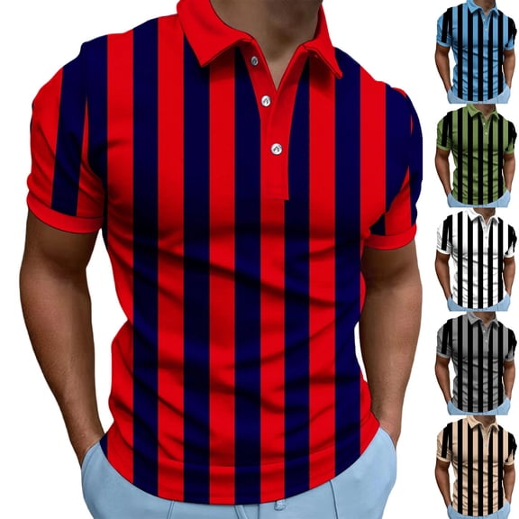 Hinvhai Mens Polo Shirts Short Sleeve Color Block T Shirt Summer Lightweight Casual Golf Shirts White XL(XL)