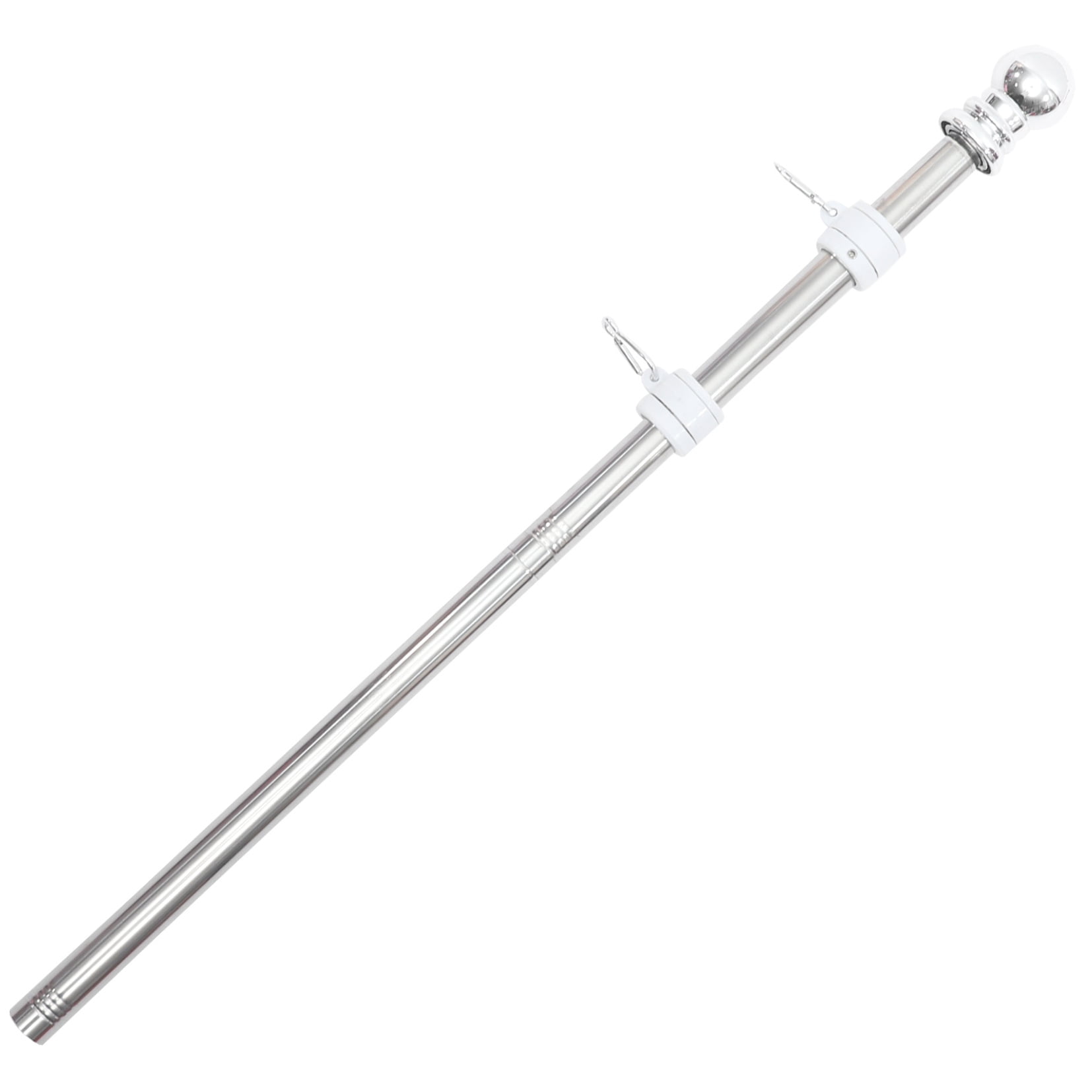 FOMIYES Stainless Steel Garden Flag Pole Kit - Outdoor Flagpole Set for Yard, Lawn, Patio Decoration