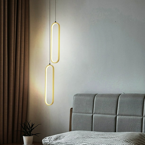 Peggybuy Lampe de salon d'ambiance, suspension LED moderne et Simple  (lumière blanche dorée) 
