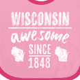 thumbnail image 4 of Inktastic Wisconsin Awesome Since 1848 Boys or Girls Baby Bib, 4 of 4