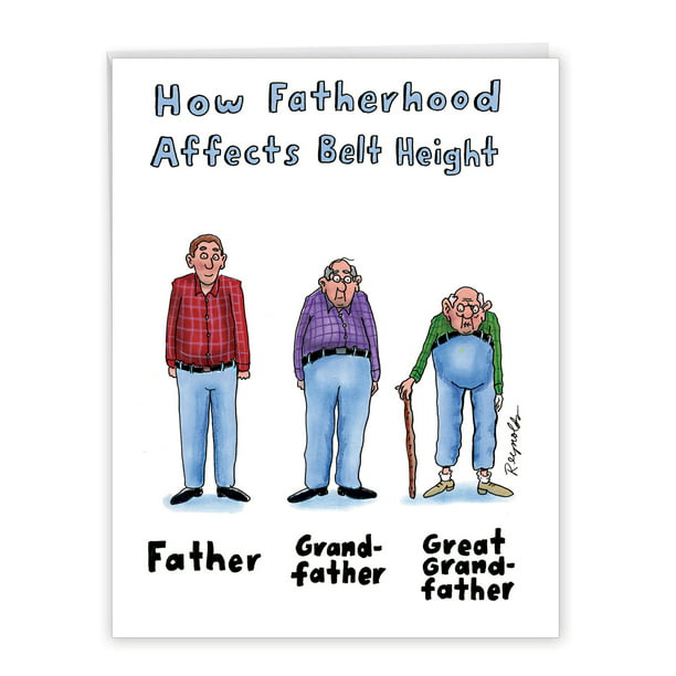 1 Jumbo Funny Happy Father's Day Greeting Card ( x 11 Inch) - Belt  Height J0336FDG 