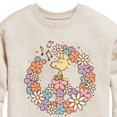 thumbnail image 3 of Peanuts - Floral Peace Sign - Woodstock - Toddler & Youth Crewneck Fleece Sweatshirt, 3 of 6