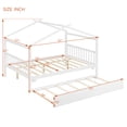 thumbnail image 5 of Sailvan Full Size Wooden House Bed with Twin Size Trundle, 5 of 8