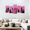 thumbnail image 3 of Elephant Stock Hairdressing Tools Wall Art - Horizontal Multi Panel Canvas - Living Room Wall Decor - Fashion And Beauty Multi Panel - Black And Purple Decor - 80" x 40", 3 of 8