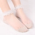thumbnail image 2 of Women's Delicate Transparent Lace Ankle Socks with Glass Sheer Stockings Elegant Design, 2 of 2