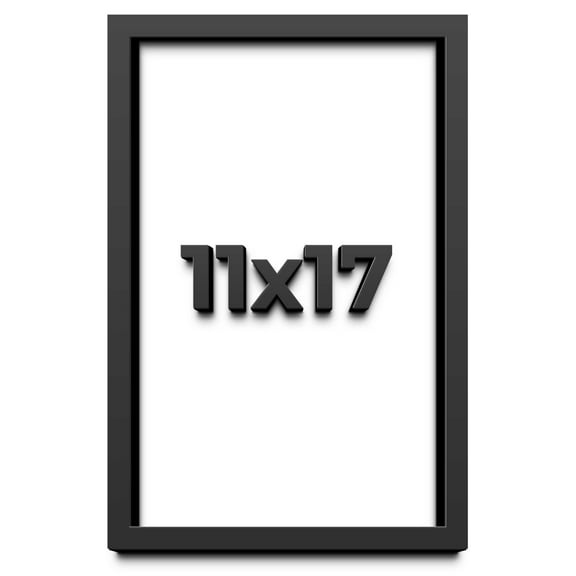 11x17 Shadow Box Frame Black | 2 Inches Deep Real Wood Contemporary Shadowbox Display Frame | UV
