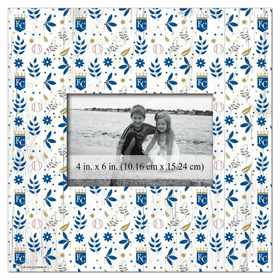 Kansas City Royals 10'' x 10'' Floral Pattern Frame