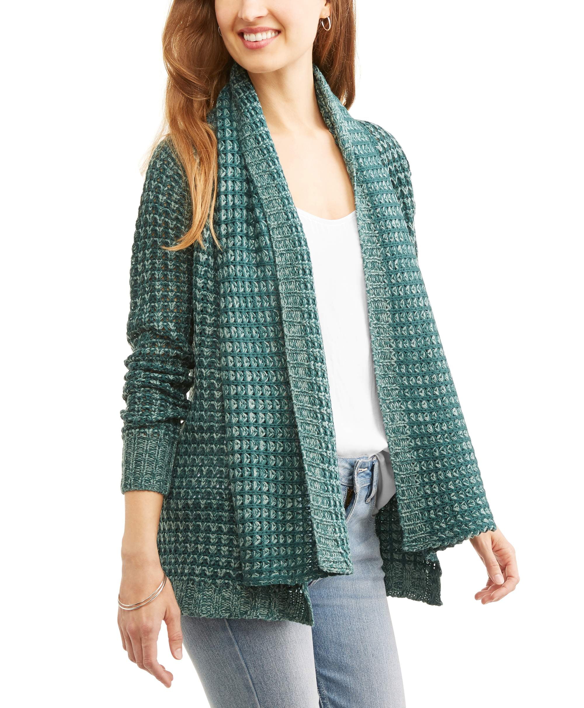 shawl collar open cardigan