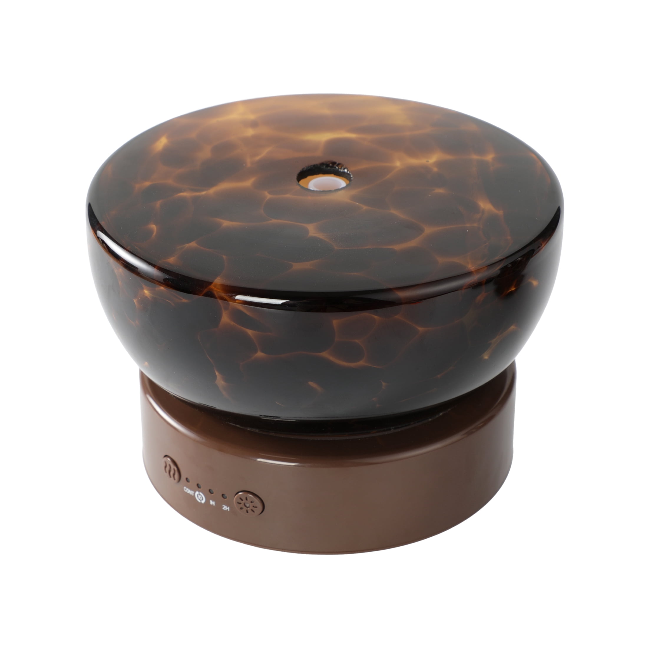 Better Homes & Gardens Artglass Bowl Ultrasonic Diffuser, Dark Tortoise, Cool Mist