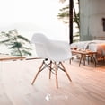 thumbnail image 3 of Silla de Comedor Ergonomica con Estructura de Madera Diseño Moderno Tipo Eames para Sala Oficina e Interiores Minimalistas con Soporte de Acero Blanco, 3 of 5