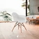 thumbnail image 3 of Sillas de Comedor Ergonomicas con Estructura de Madera Diseño Moderno Tipo Eames para Sala Oficina e Interiores Minimalistas con Soporte de Acero Set 4 Piezas Blanco, 3 of 5